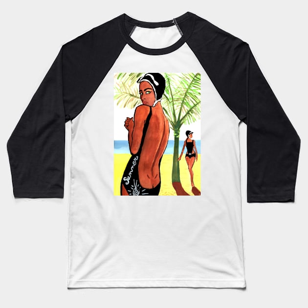 Beach life Baseball T-Shirt by LauraGomez